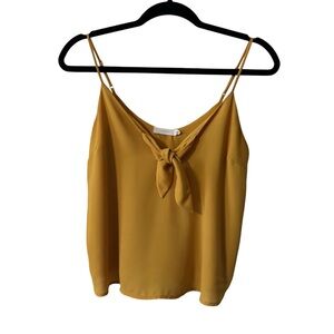 Lush Gold Tie-Front Camisole Top